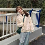 フローラルワッフルパーカー