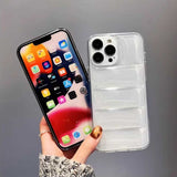 クリアダウンジャケットiPhoneケース