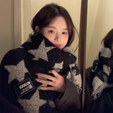 スターパターンフリンジマフラー