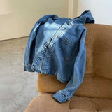 デニムボタンシャツパーカー