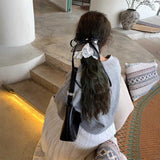 レイヤードフリルリボンヘアピン