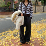 ソフトボーダーVネックカーディガン