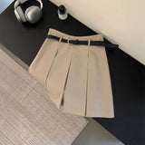 ワイドプリーツベルトスカート