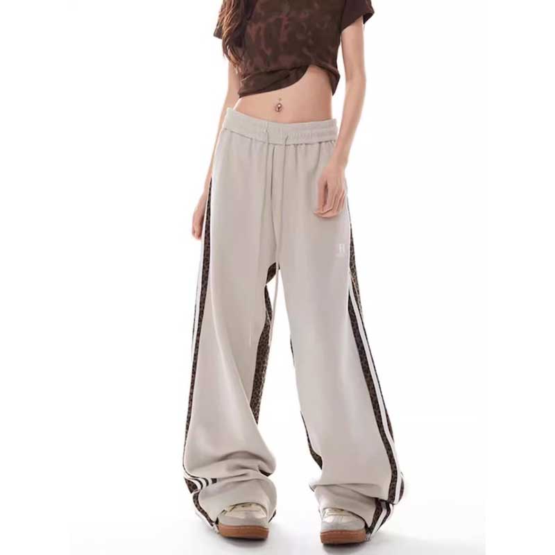 ダブルフェイスレオパードジャージパンツ