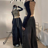 ワイドリラックスカーゴスウェットデニム