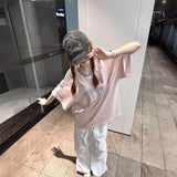 ピンクグレーユニTシャツ