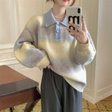 マーブルカモフラージュポロニット