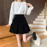 ベロアフレアフリルスカート