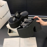 レディシックハイソールサンダル