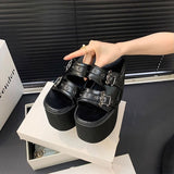 レディシックハイソールサンダル