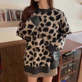 レオパードパターンニット