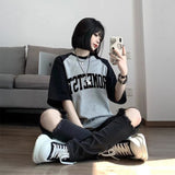 グレーロゴラグランTシャツ