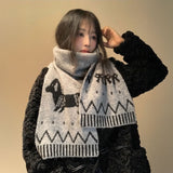 ドッグリボンモノトーンマフラー