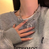 シルバーリボンチェーンネックレス
