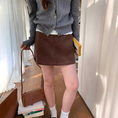 コーデュロイタイトミニスカート