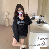 ロゴハーフジップコントラストスウェット