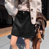 ベルトスウェードタイトスカート