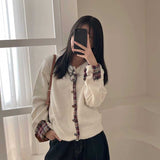 チェックアクセントカーディガン