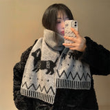 ドッグリボンモノトーンマフラー