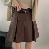 ワイドプリーツベルトスカート