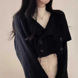 ダブルボタンフレンチルックカーディガン