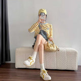 スモーキーコントラストウェーブスニーカー