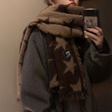 スターパターンフリンジマフラー