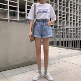 クラッシックロールアップショートデニムパンツ