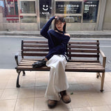 ネックリボンオフショルダーケーブルニット