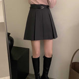 ワイドプリーツベルトスカート