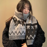 ドッグリボンモノトーンマフラー