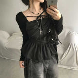 フロントリボンタイチュニック