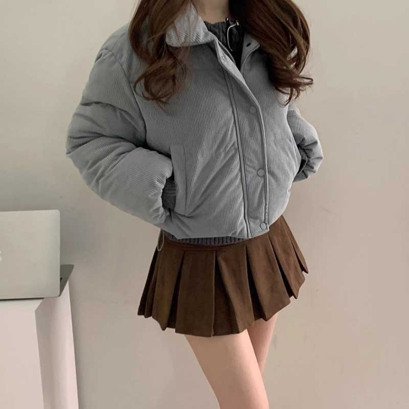 コーデュロイドロストダウンジャケット