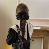 ブラックローズリボンバレッタ