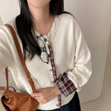 チェックアクセントカーディガン