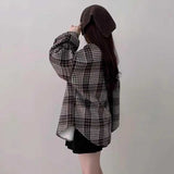 裏起毛オーバーチェックシャツジャケット