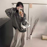 オーバーボーダーカラーカーディガン