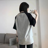グレーロゴラグランTシャツ