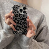 モノトーンレオパードiPhoneケース