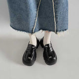 厚底リボンスタッズローファー