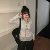 エンドフリルボーダーカーディガン