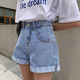 クラッシックロールアップショートデニムパンツ