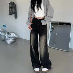 ブラックウォッシュカジュアルデニム