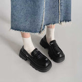 厚底リボンスタッズローファー
