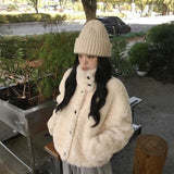 ハイネックボタンボアコート