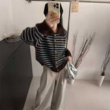 オーバーボーダーカラーカーディガン