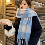 ギンガムキャンディーボリュームマフラー