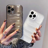 クリアダウンジャケットiPhoneケース