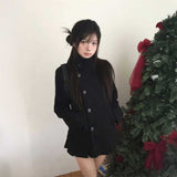 サイドボタンハイネックコート