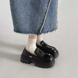 厚底リボンスタッズローファー